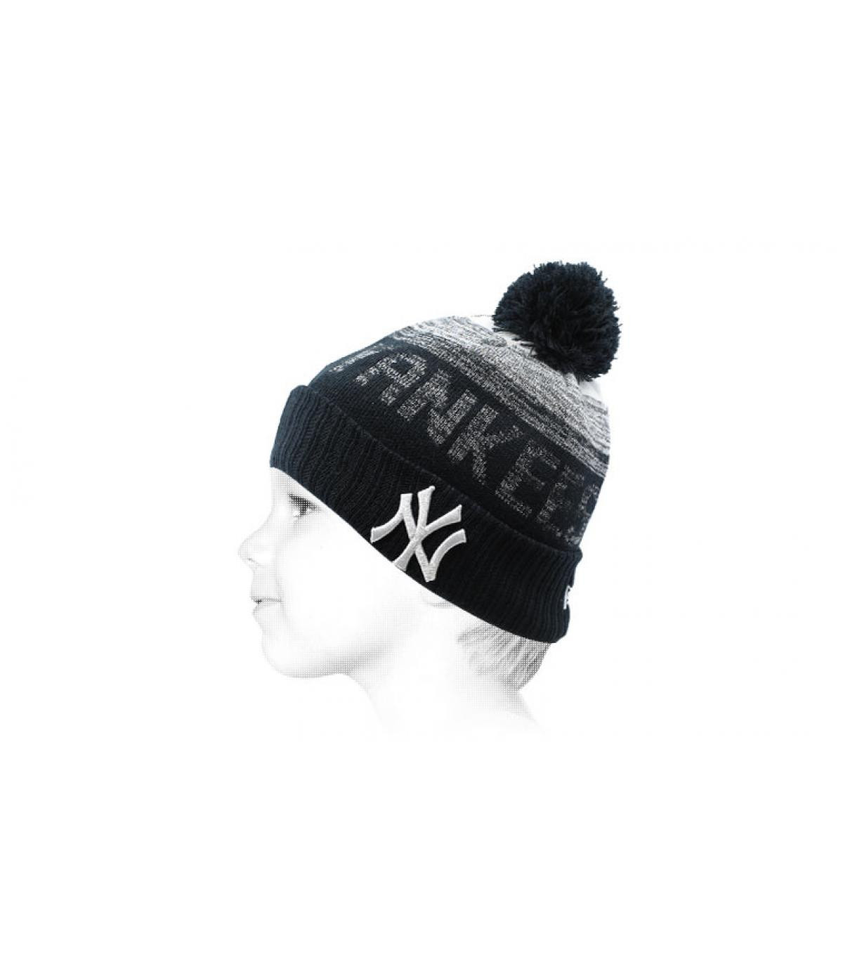 gorro infantil NY azul Kids MLB Sport Knit NY